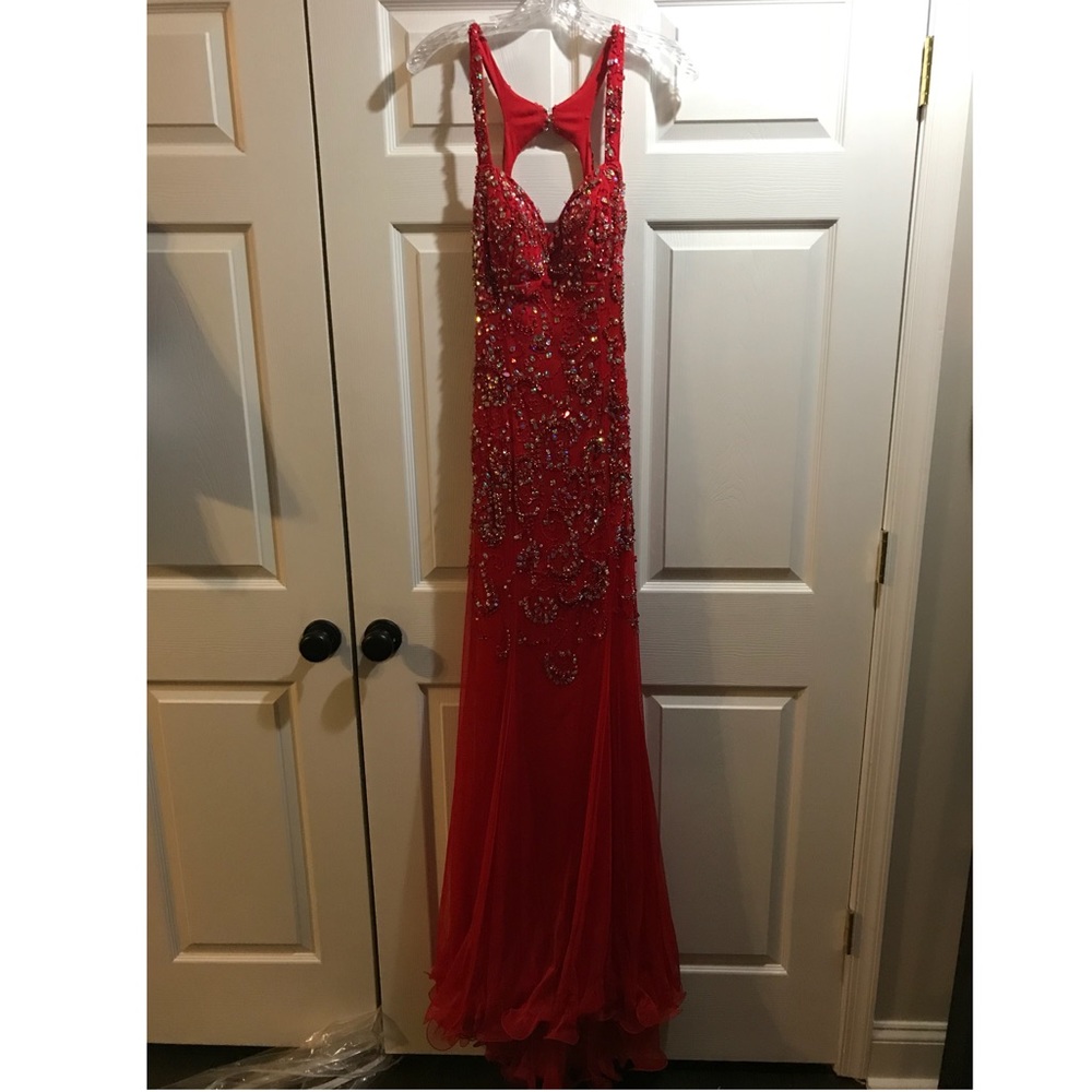 Jasz Couture Size 2 Red Prom Dress Worn Once